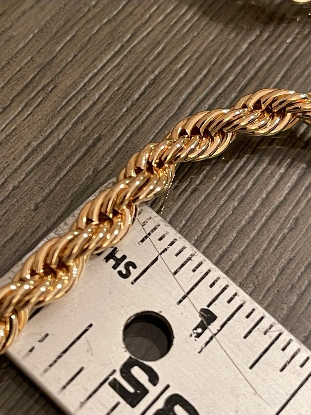 Vintage Style Classic Diamond-Cut Gold-tone Rope Chain Necklace